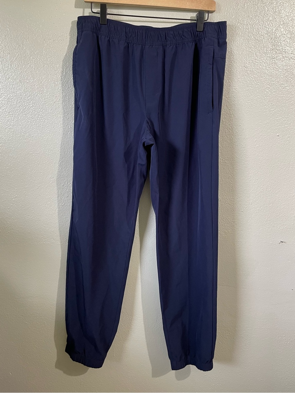 Soybu Navy Athletic Jogger Pants Elastic Waist Tapered Leg Athleisure Casual